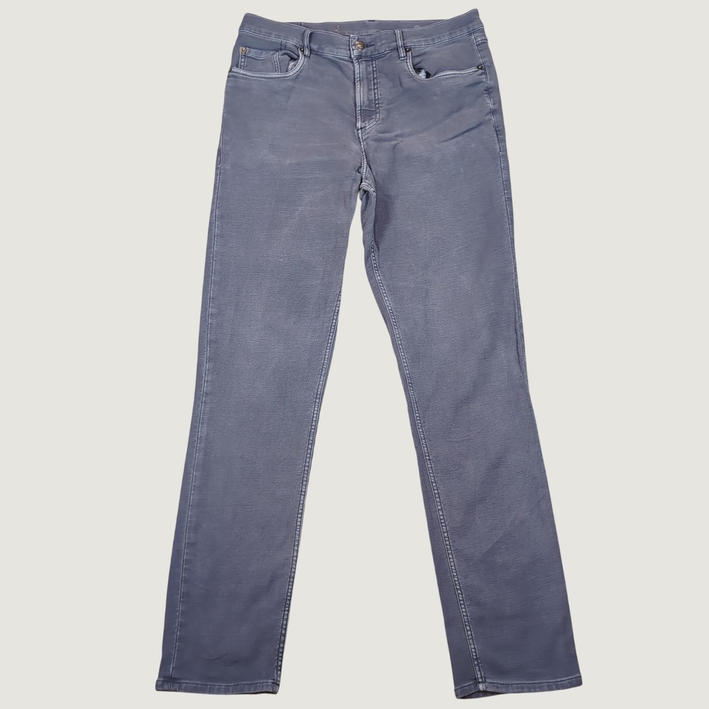 Faherty Stretch Terry 5-Pocket Pants Mens 33x32 (32x31) Gray Casual Comfort